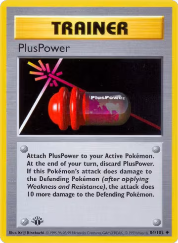 PlusPower (084/102), Base Set (Shadowless) — Pokémon card price