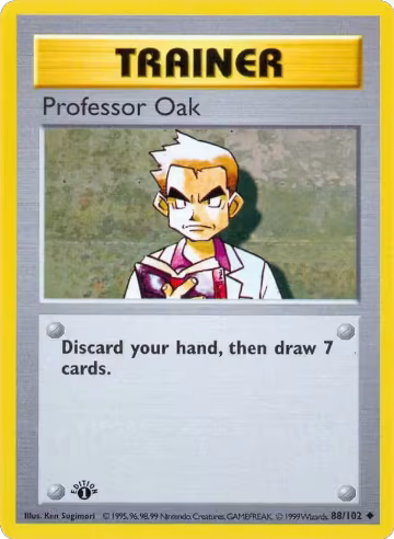 Professor Oak (088/102), Base Set (Shadowless) — Pokémon card price