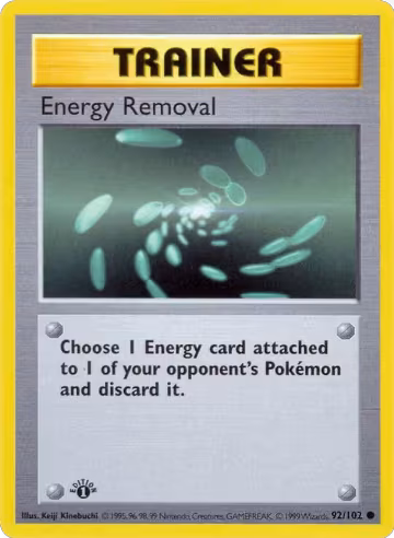 Energy Removal (092/102), Base Set (Shadowless) — Pokémon card price