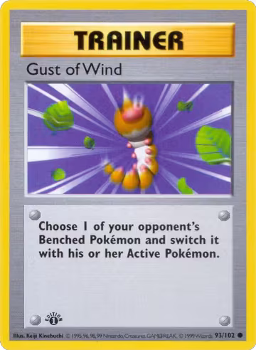 Gust of Wind (093/102), Base Set (Shadowless) — Pokémon card price