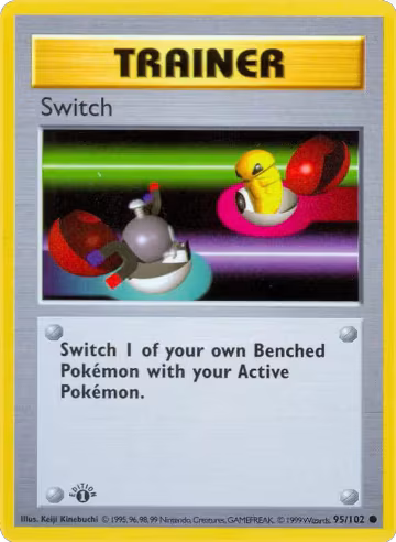 Switch (095/102), Base Set (Shadowless) — Pokémon card price