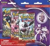 BREAKthrough Three Pack Pin Blisters [Mega Mewtwo Y], XY - BREAKthrough — Pokémon sealed product price