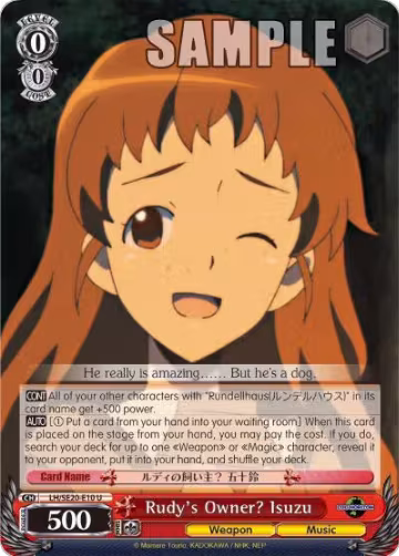 Rudy's Owner? Isuzu (LH/SE20-E10 U), LOG HORIZON — Weiß Schwarz card price