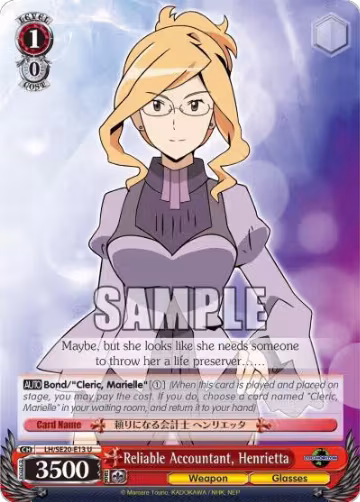 Reliable Accountant, Henrietta (LH/SE20-E13 U), LOG HORIZON — Weiß Schwarz card price