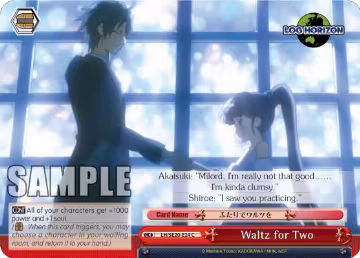 Waltz for Two (Alternate Foil) (LH/SE20-E24 CC), LOG HORIZON — Weiß Schwarz card price