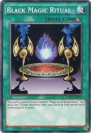 Black Magic Ritual (YGLD-ENC32), King of Games: Yugi's Legendary Decks — Yu-Gi-Oh! card price