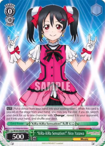 "KiRa-KiRa Sensation!" Nico Yazawa (RRR) (LL/W34-E009R RRR), Love Live! Vol. 2 — Weiß Schwarz card price