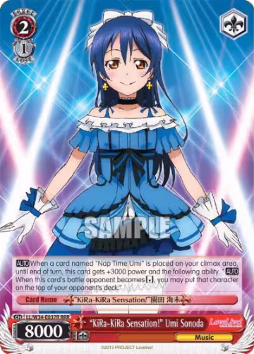 "KiRa-KiRa Sensation!" Umi Sonoda (RRR) (LL/W34-E037R RRR), Love Live! Vol. 2 — Weiß Schwarz card price