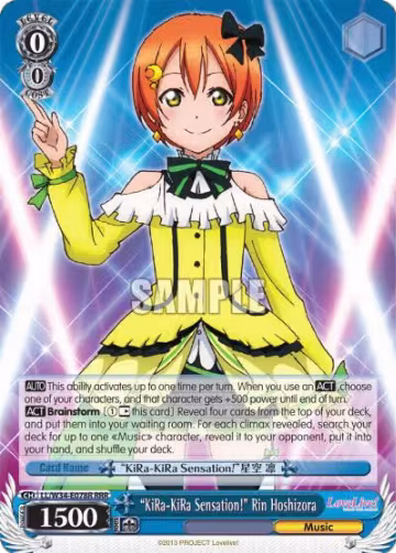 "KiRa-KiRa Sensation!" Rin Hoshizora (RRR) (LL/W34-E078R RRR), Love Live! Vol. 2 — Weiß Schwarz card price