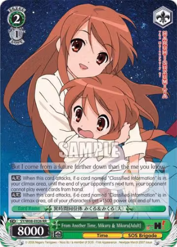 From Another Time, Mikuru & Mikuru(Adult) (SY/W08-E026 RR), The Melancholy of Haruhi Suzumiya — Weiß Schwarz card price