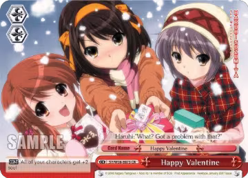 Happy Valentine (SY/W08-E073 CR), The Melancholy of Haruhi Suzumiya — Weiß Schwarz card price
