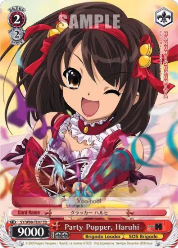 Party Popper, Haruhi (TD) (SY/W08-TE07 TD), The Melancholy of Haruhi Suzumiya — Weiß Schwarz card price