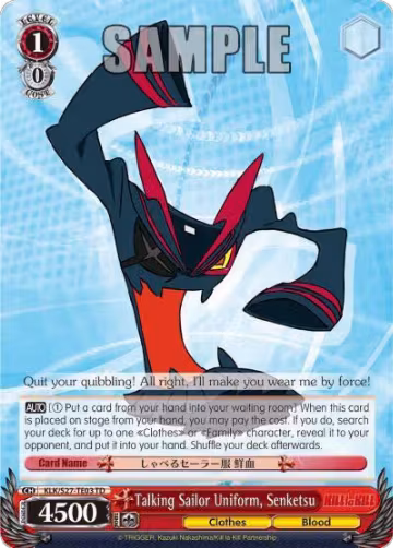 Talking Sailor Uniform, Senketsu (TD) (KLK/S27-TE03 TD), KILL la KILL — Weiß Schwarz card price