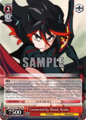 Connected by Blood, Ryuko (TD) (KLK/S27-TE05 TD), KILL la KILL — Weiß Schwarz card price