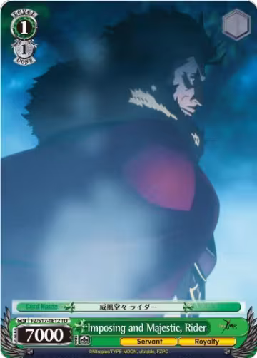 Imposing and Majestic, Rider (TD) (FZ/S17-TE12 TD), Fate/Zero — Weiß Schwarz card price