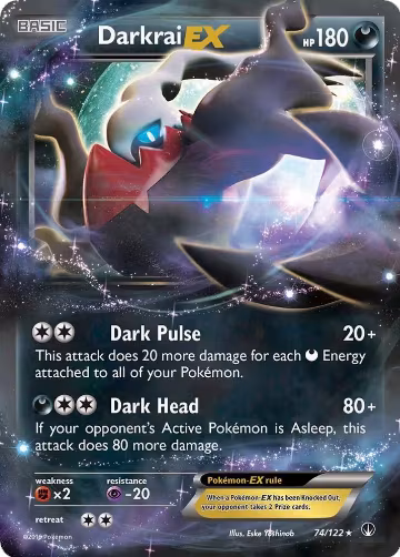 Darkrai EX (74/122), XY - BREAKpoint — Pokémon card price