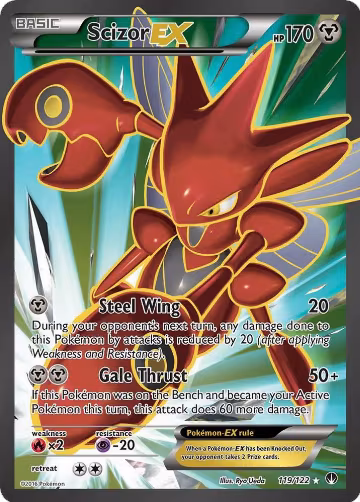 Scizor EX (Full Art) (119/122), XY - BREAKpoint — Pokémon card price