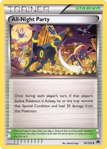 All-Night Party (96/122), XY - BREAKpoint — Pokémon card price