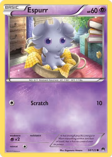 Espurr (58/122), XY - BREAKpoint — Pokémon card price