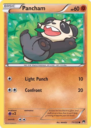 Pancham (71/122), XY - BREAKpoint — Pokémon card price