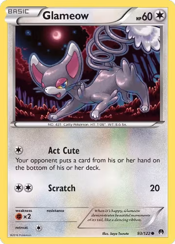 Glameow (93/122), XY - BREAKpoint — Pokémon card price