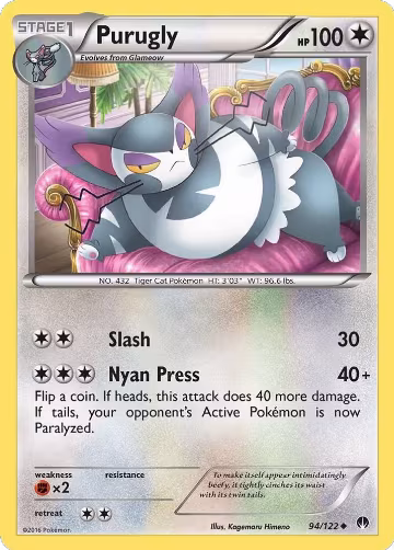 Purugly (94/122), XY - BREAKpoint — Pokémon card price