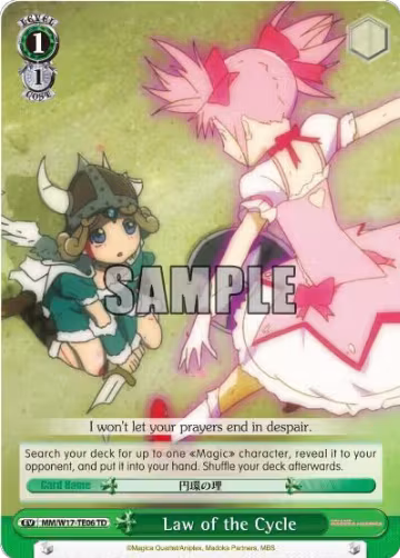 Law of the Cycle (TD) (MM/W17-TE06 TD), Puella Magi Madoka Magica — Weiß Schwarz card price
