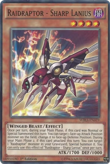 Raidraptor - Sharp Lanius (WIRA-EN019), Wing Raiders — Yu-Gi-Oh! card price