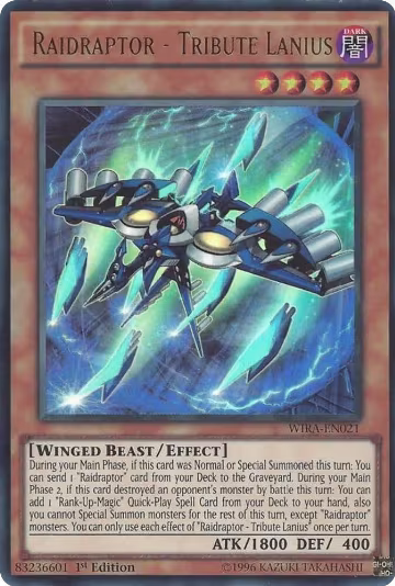 Raidraptor - Tribute Lanius (WIRA-EN021), Wing Raiders — Yu-Gi-Oh! card price