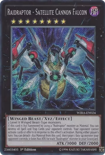 Raidraptor - Satellite Cannon Falcon (WIRA-EN024), Wing Raiders — Yu-Gi-Oh! card price