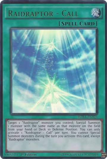 Raidraptor - Call (WIRA-EN025), Wing Raiders — Yu-Gi-Oh! card price