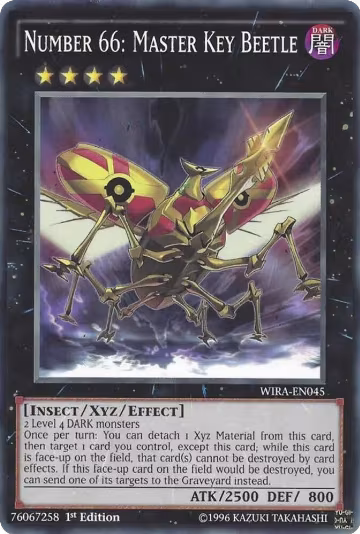 Number 66: Master Key Beetle (WIRA-EN045), Wing Raiders — Yu-Gi-Oh! card price