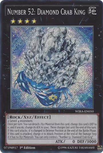 Number 52: Diamond Crab King (WIRA-EN050), Wing Raiders — Yu-Gi-Oh! card price