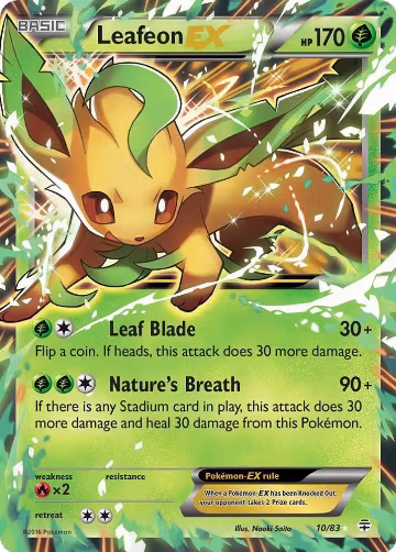Leafeon EX (10/83), Generations — Pokémon card price