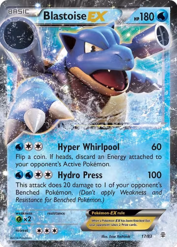 Blastoise EX (17/83), Generations — Pokémon card price
