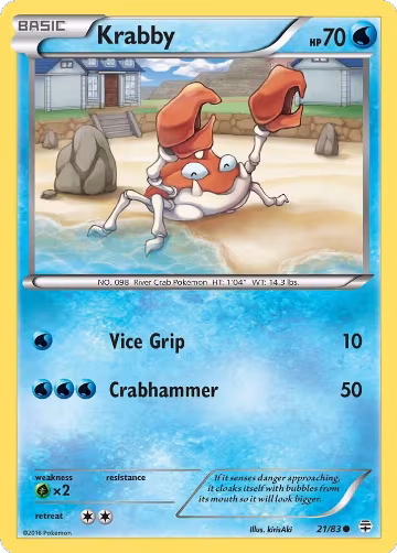 Krabby (21/83), Generations — Pokémon card price
