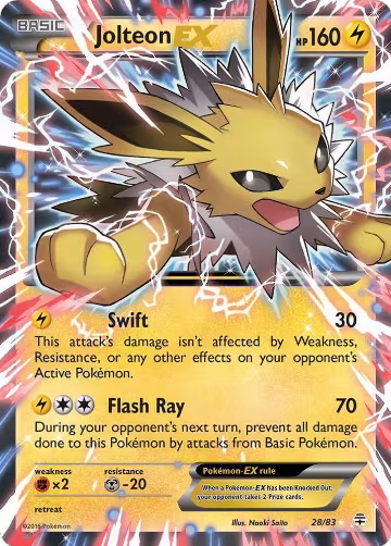 Jolteon EX (28/83), Generations — Pokémon card price