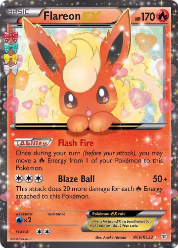 Flareon EX (RC6/RC32), Generations: Radiant Collection — Pokémon card price
