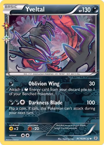 Yveltal (RC16/RC32), Generations: Radiant Collection — Pokémon card price
