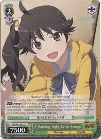 A Morning Sight, Karen Araragi (NM/S24-E034), NISEMONOGATARI — Weiß Schwarz card price