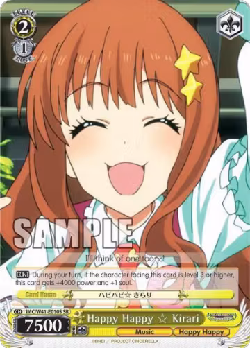 Happy Happy Kirari (SR) (IMC/W41-E010S SR), The iDOLM@STER Cinderella Girls — Weiß Schwarz card price