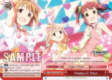 Happyx2 Days (RRR) (IMC/W41-E072R RRR), The iDOLM@STER Cinderella Girls — Weiß Schwarz card price