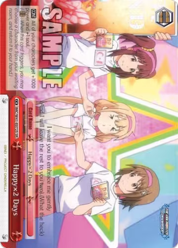 Happyx2 Days (SR) (IMC/W41-E072S SR), The iDOLM@STER Cinderella Girls — Weiß Schwarz card price