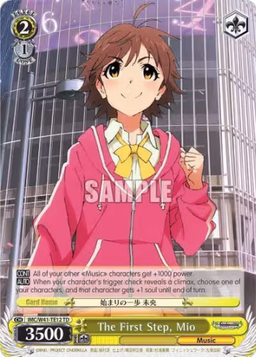 The First Step, Mio (IMC/W41-TE12 TD), The iDOLM@STER Cinderella Girls — Weiß Schwarz card price