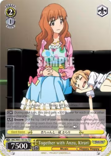 Together with Anzu, Kirari (A) (IMC/W41-TE13a TD), The iDOLM@STER Cinderella Girls — Weiß Schwarz card price