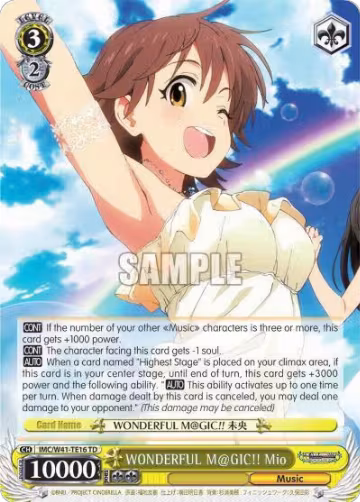 WONDERFUL M@GIC!! Mio (IMC/W41-TE16 TD), The iDOLM@STER Cinderella Girls — Weiß Schwarz card price