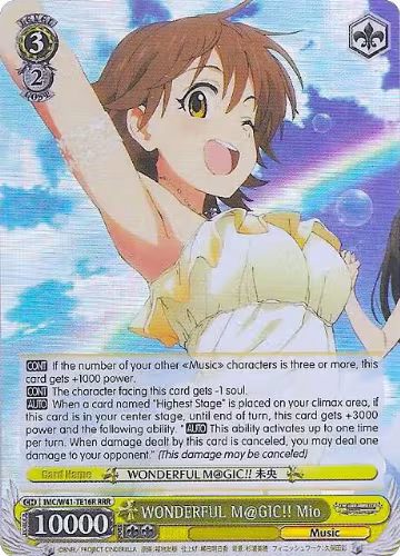 WONDERFUL M@GIC!! Mio (RRR) (IMC/W41-TE16R RRR), The iDOLM@STER Cinderella Girls — Weiß Schwarz card price