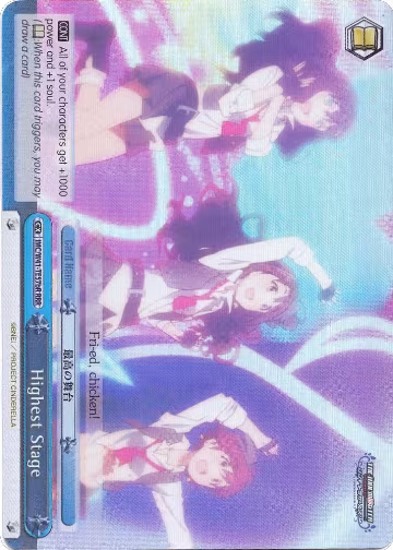 Highest Stage (57b) (RRR) (IMC/W41-TE57bR RRR), The iDOLM@STER Cinderella Girls — Weiß Schwarz card price