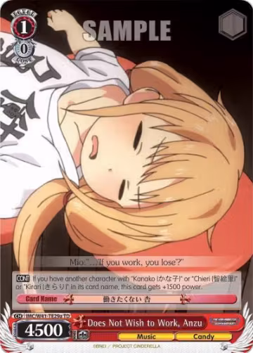 Does Not Wish to Work, Anzu (A) (IMC/W41-TE29a TD), The iDOLM@STER Cinderella Girls — Weiß Schwarz card price