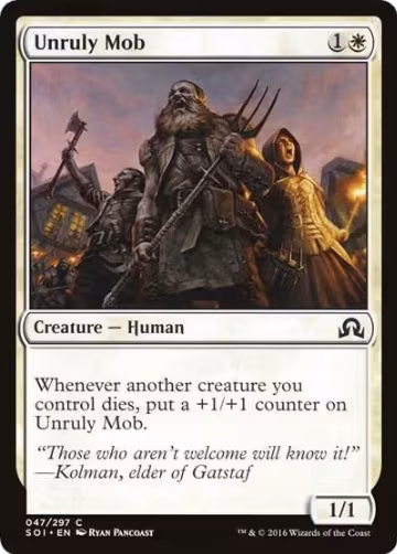 Unruly Mob (47), Shadows over Innistrad — Magic card price